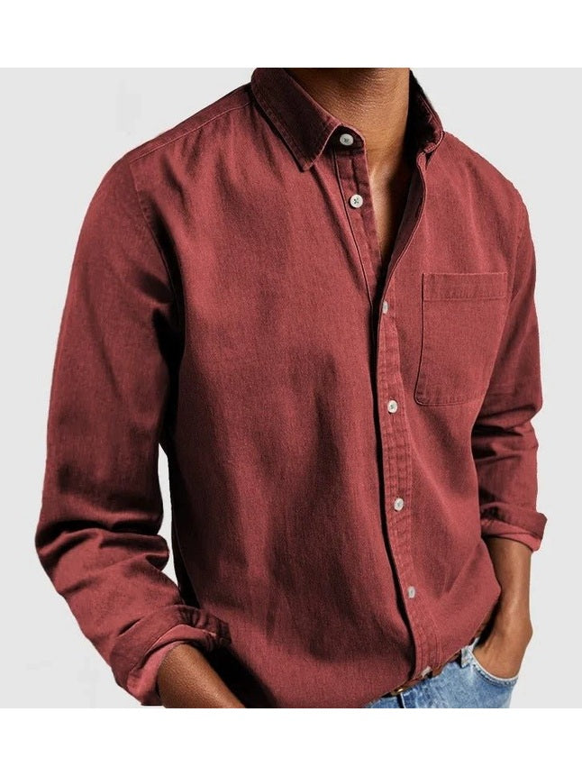 Classic Linen Shirt | Men's Long Sleeve Shirt with Breathable Fabric | Versatile Summer Style for Comfort 9