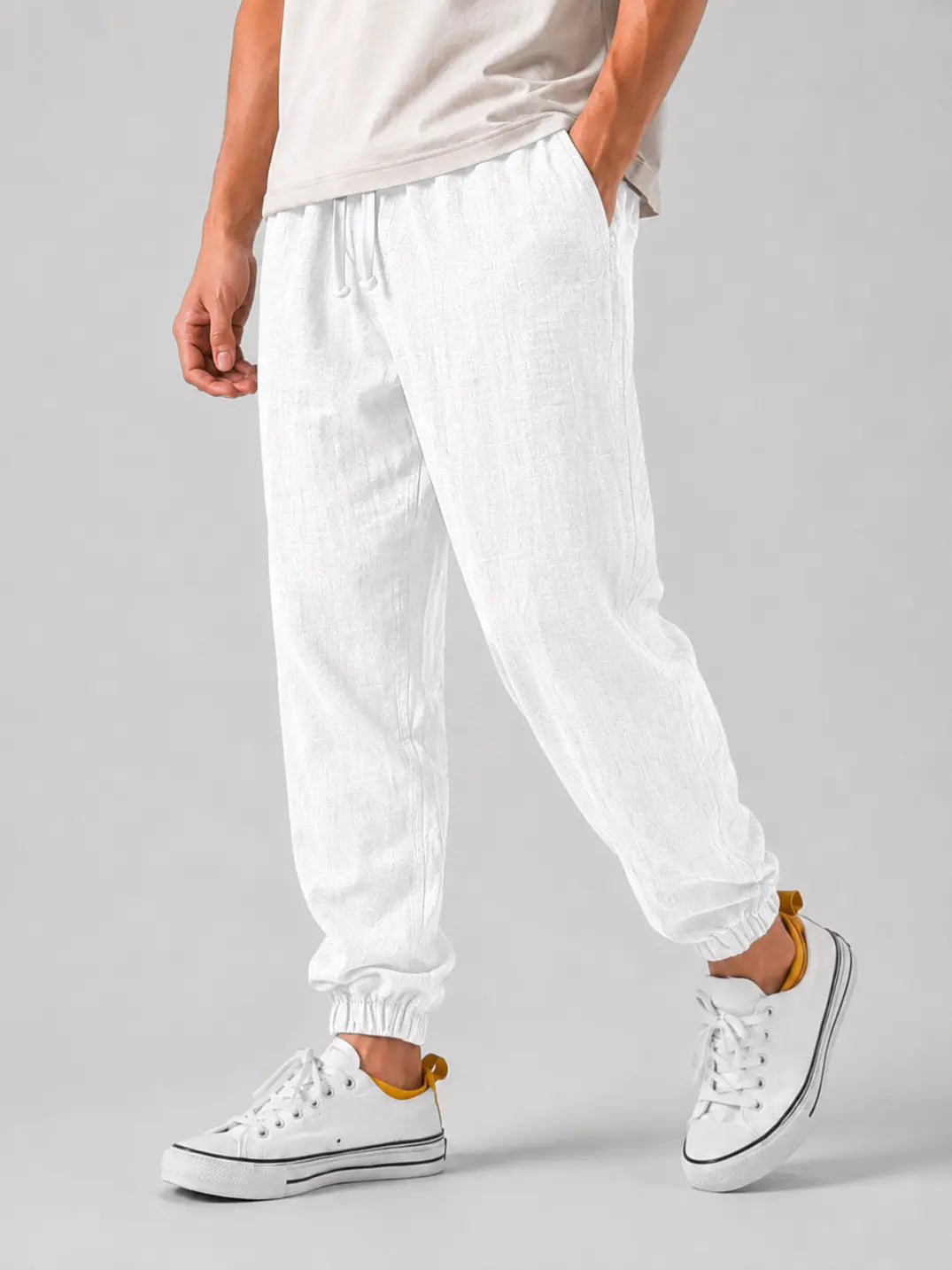 Men's Lightweight Linen Trousers | Relaxed Fit Summer Pants for Comfort and Style 4