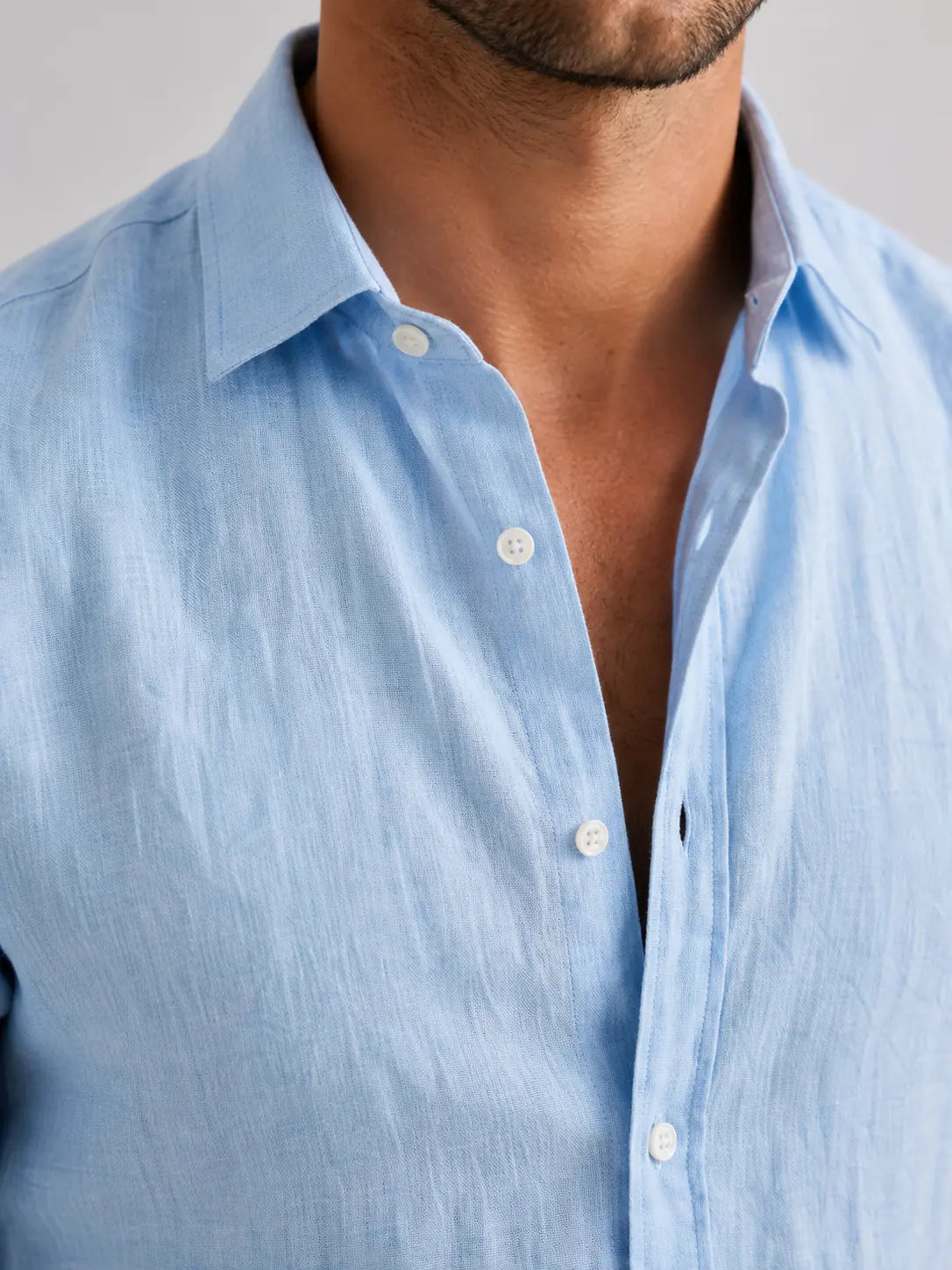 Men's Linen Blend Summer Shirt | Relaxed Fit Lightweight Button-Up 2