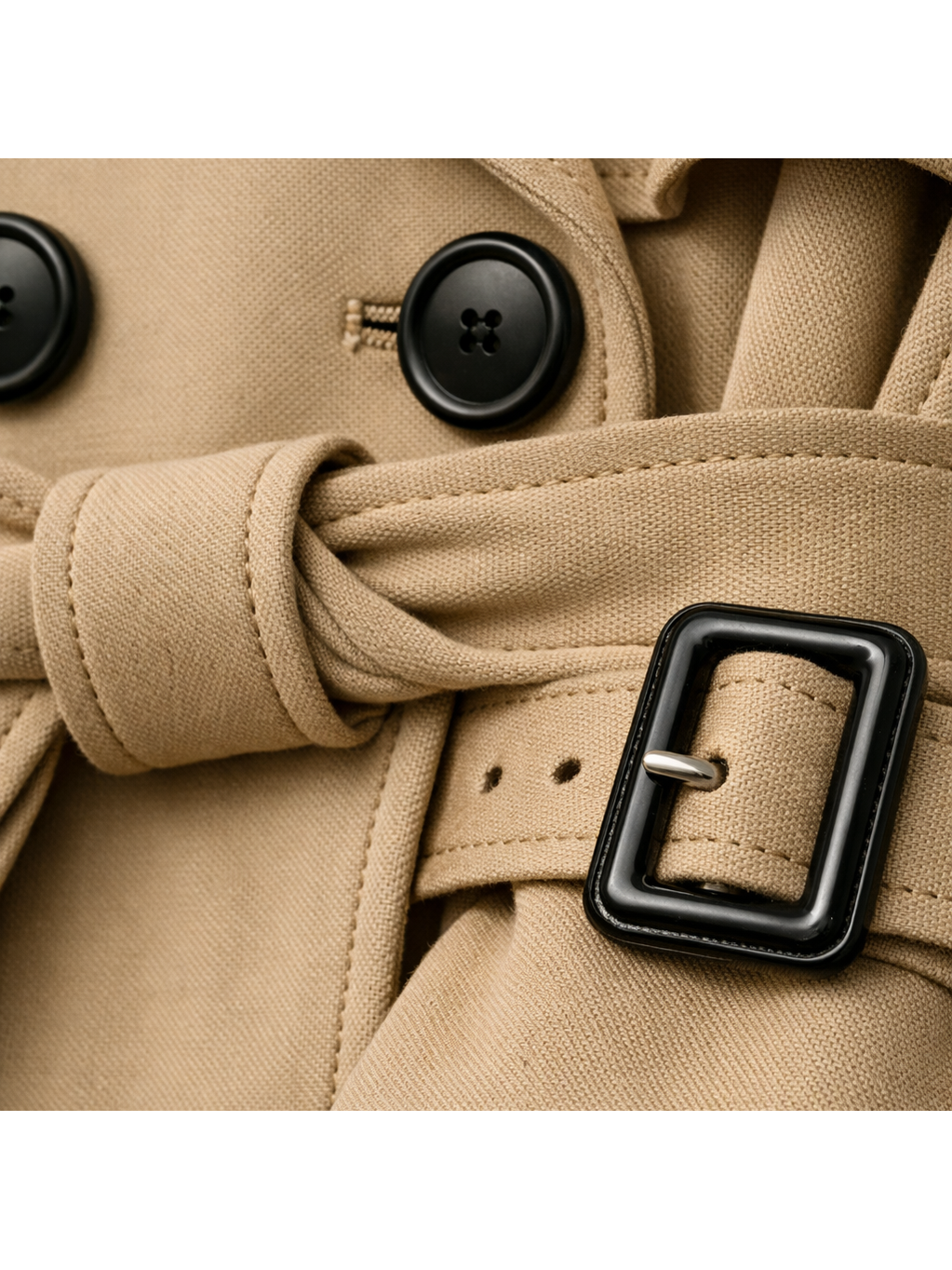 Women's Cotton Blend Trench Coat | Elegant Tailored Long Fit for Transitional Weather 3