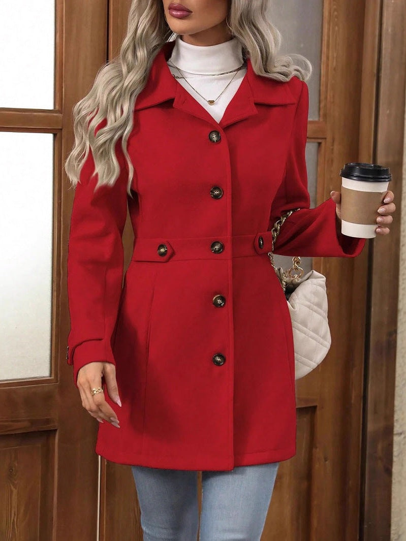 Women's Lightweight Cotton Trench Coat | Elegant Tailored Mid-Season Jacket 8