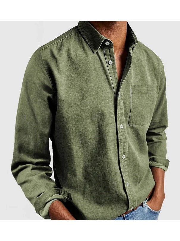 Classic Linen Shirt | Men's Long Sleeve Shirt with Breathable Fabric | Versatile Summer Style for Comfort 10