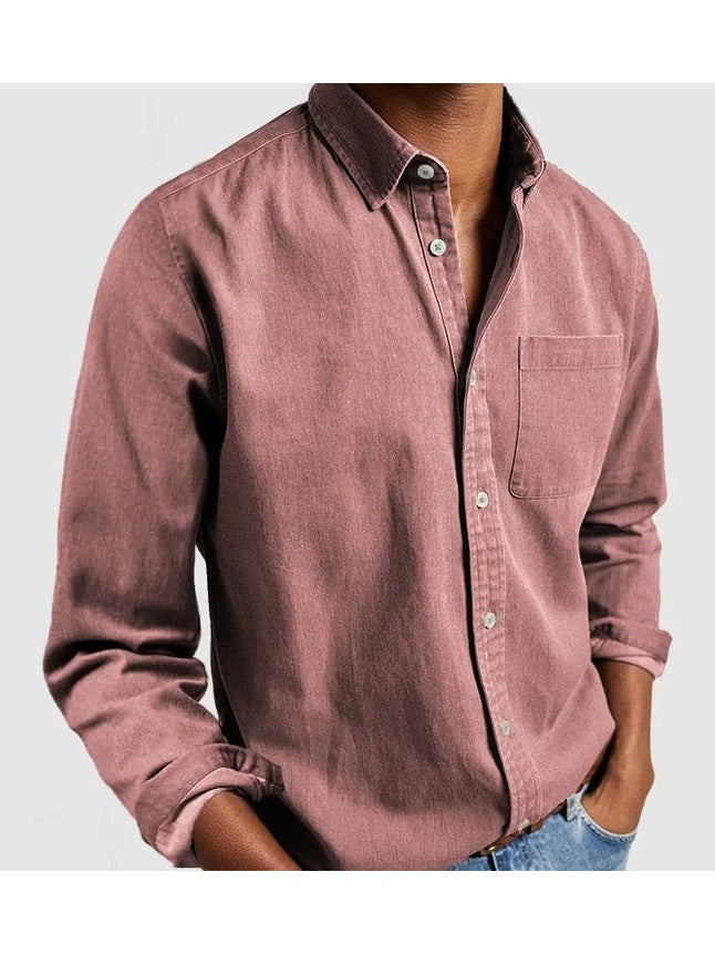 Classic Linen Shirt | Men's Long Sleeve Shirt with Breathable Fabric | Versatile Summer Style for Comfort 14