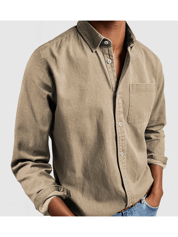 Classic Linen Shirt | Men's Long Sleeve Shirt with Breathable Fabric | Versatile Summer Style for Comfort 3