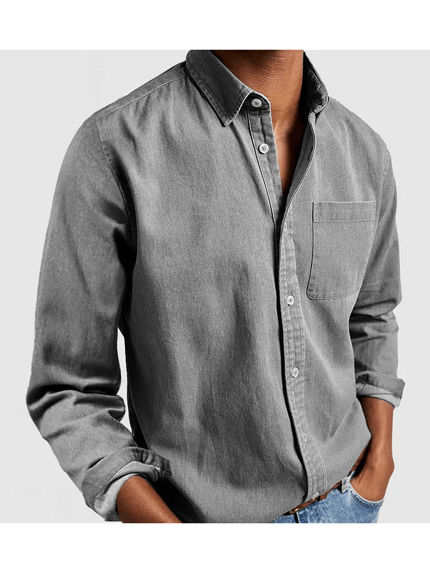 Classic Linen Shirt | Men's Long Sleeve Shirt with Breathable Fabric | Versatile Summer Style for Comfort 7