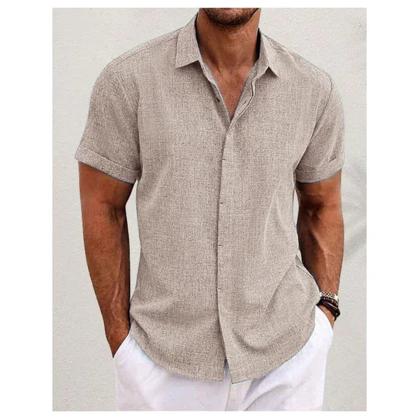 Linen Collection | Men's Shirt with Short Sleeves & Modern Fit | Stylish Casual Wear for Summer Days 9