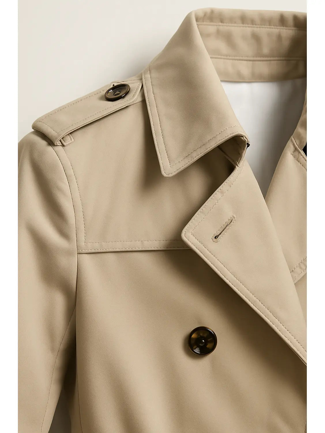 Men's Durable Fabric Tailored Trench Coat | Classic Structured Knee-Length Outerwear 1