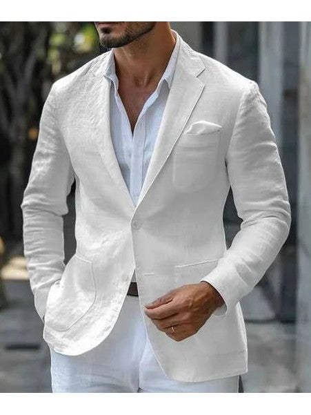 Men's Lightweight Linen Blazer Jacket | Stylish Casual Summer Blazer 0