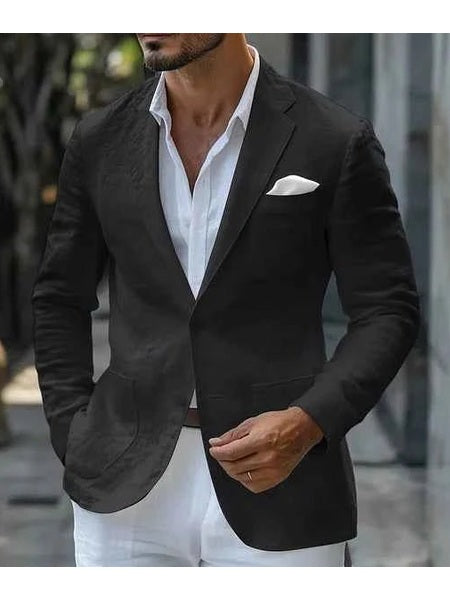 Men's Lightweight Linen Blazer Jacket | Stylish Casual Summer Blazer 4