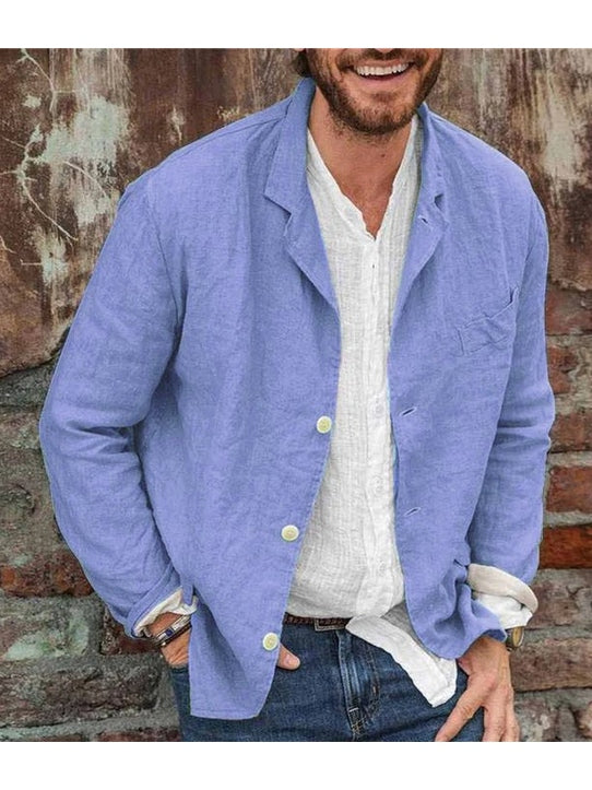 Men's Lightweight Linen Blazer | Casual Breathable Summer Jacket 3