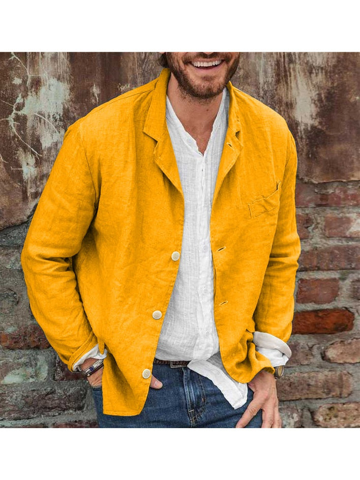 Men's Lightweight Linen Blazer | Casual Breathable Summer Jacket 7