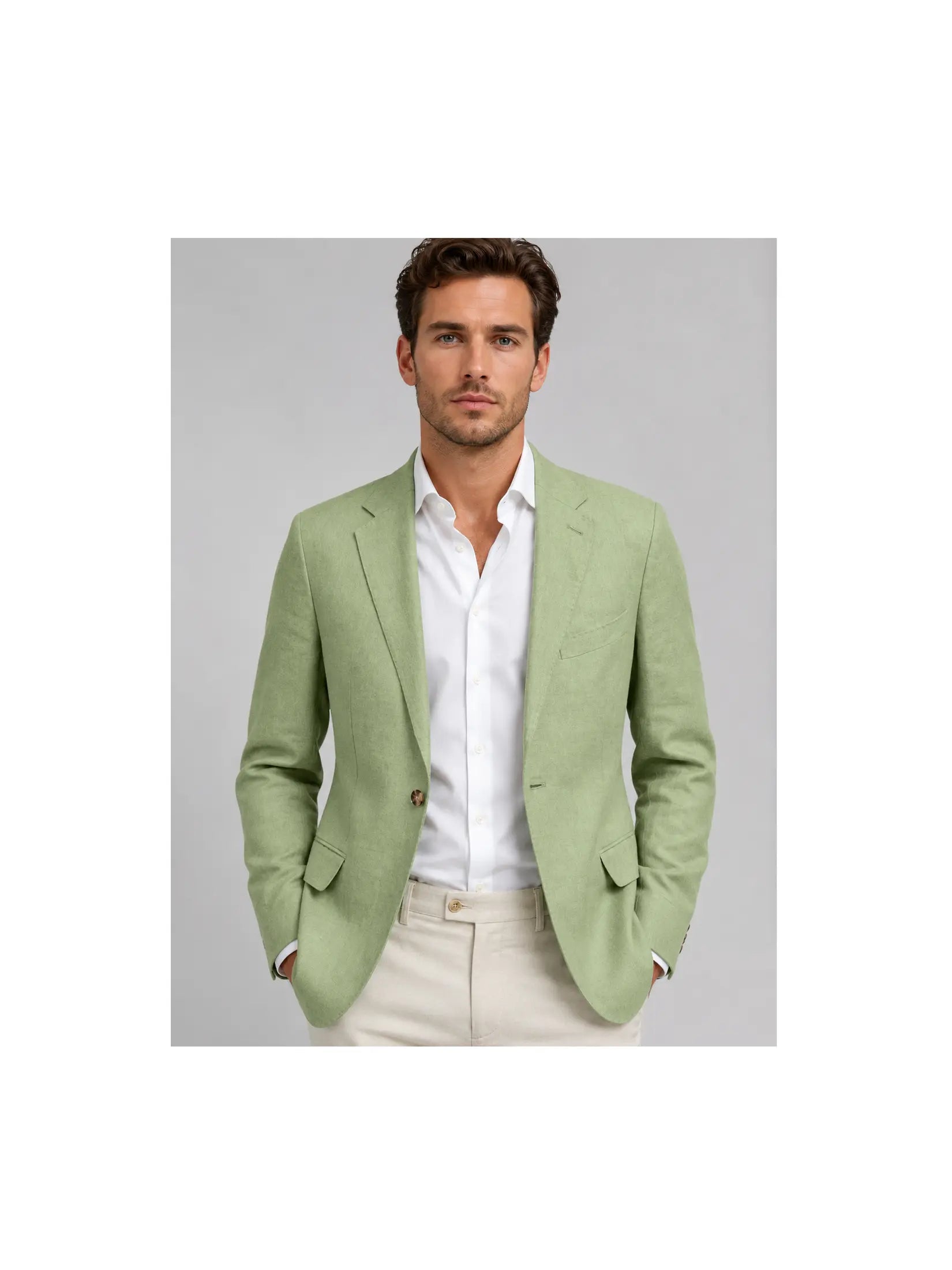 Men's Lightweight Linen Blazer | Tailored Summer Jacket for Smart Casual Style 0