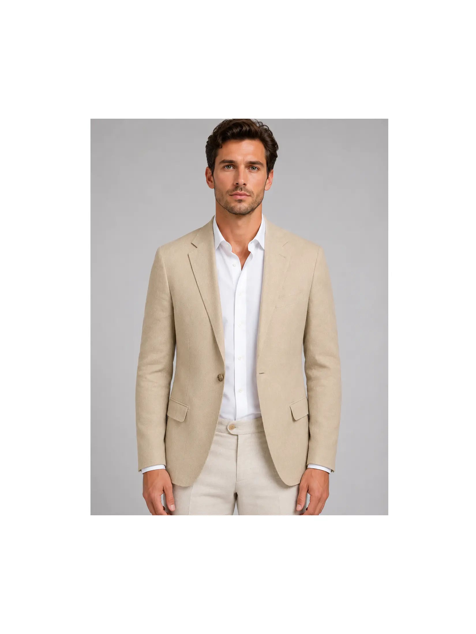 Men's Lightweight Linen Blazer | Tailored Summer Jacket for Smart Casual Style 3