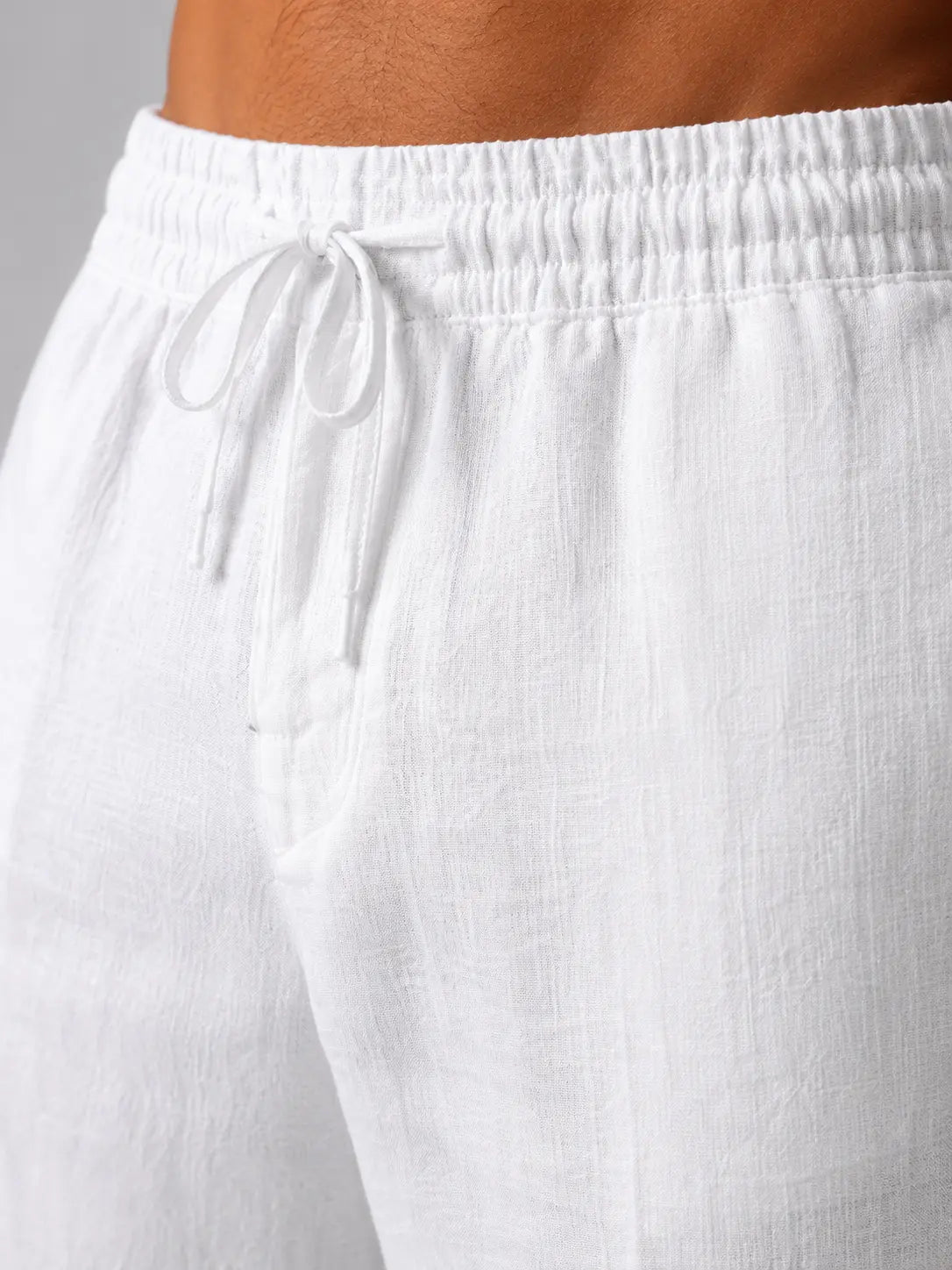 Men's Lightweight Linen Blend Trousers | Relaxed Summer Fit Casual Pants 3