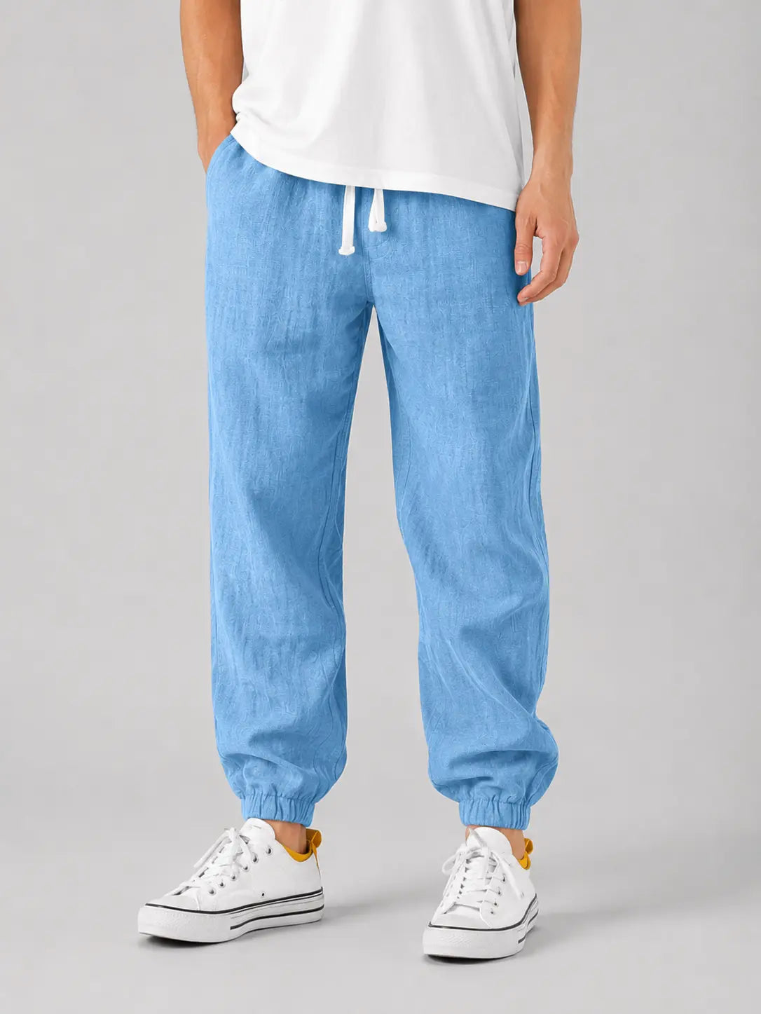 Men's Lightweight Linen Trousers | Relaxed Fit Summer Pants for Comfort and Style 0