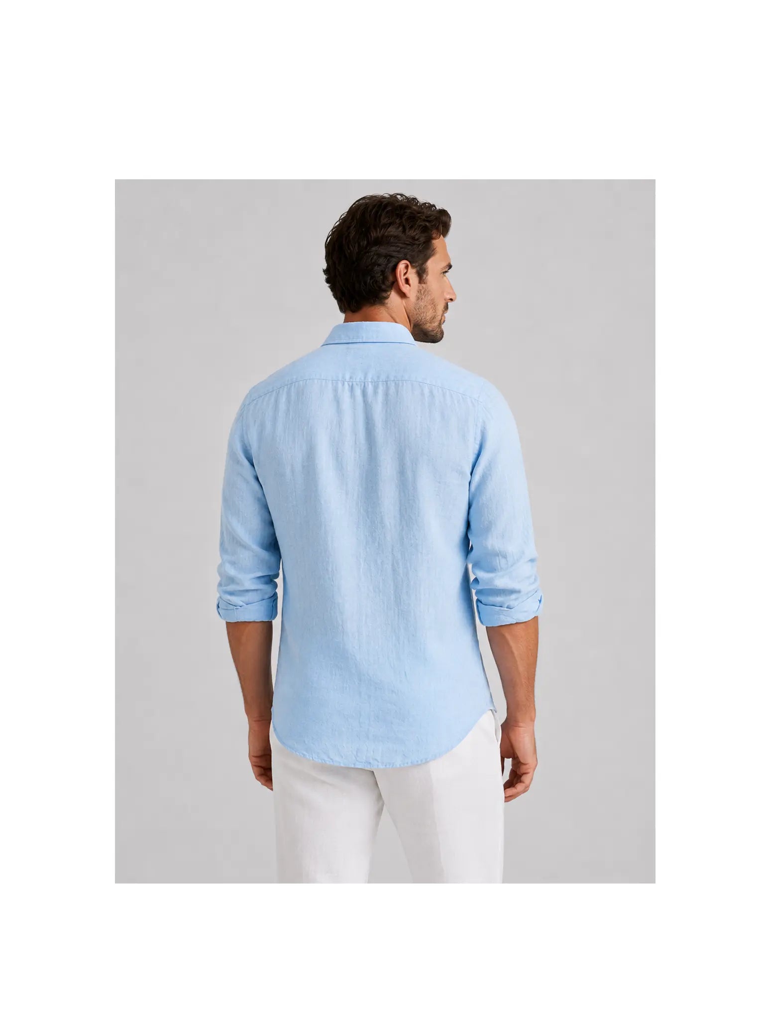 Men's Linen Blend Summer Shirt | Relaxed Fit Lightweight Button-Up 1