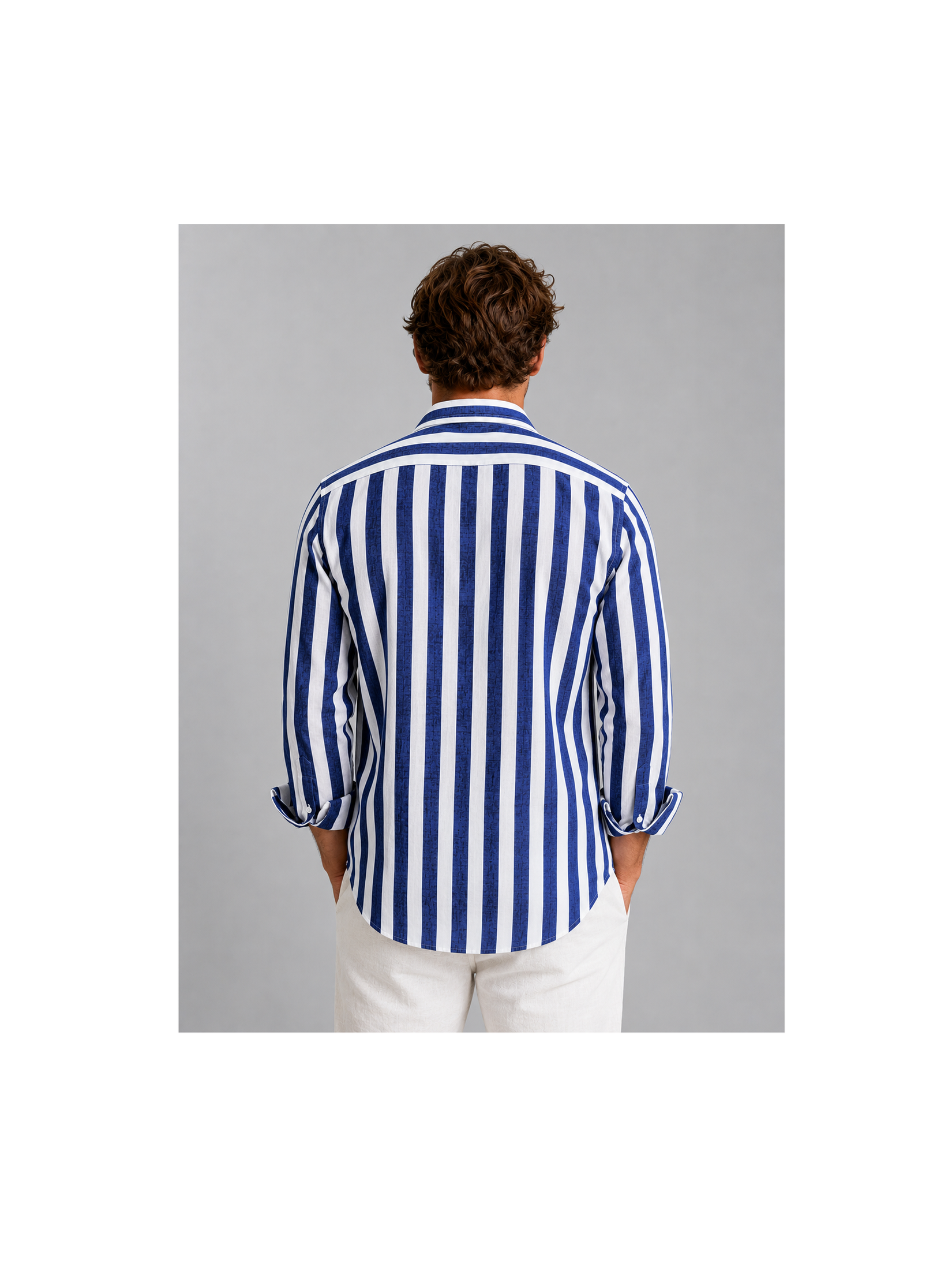 Men’s Shirt | Striped Linen Shirt with Relaxed Fit | Lightweight Summer Button-Up for Effortless Style 1