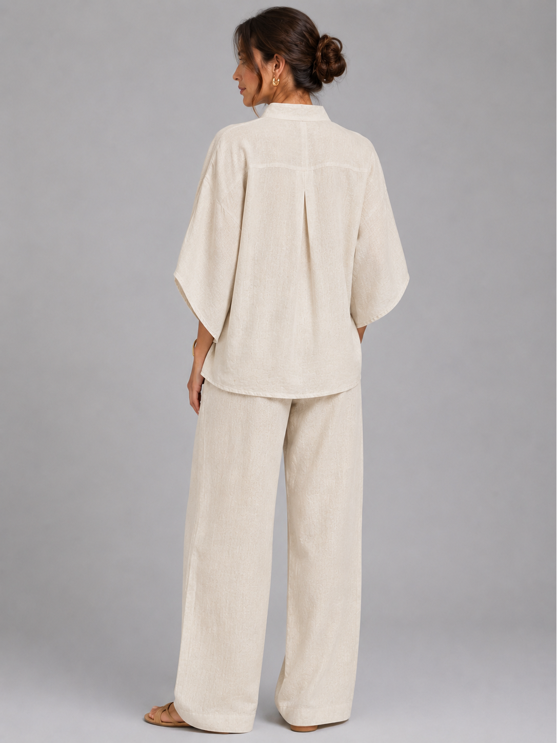 Women's Cotton-Linen Blend Two-Piece Set | Relaxed Comfortable Holiday Outfit 6