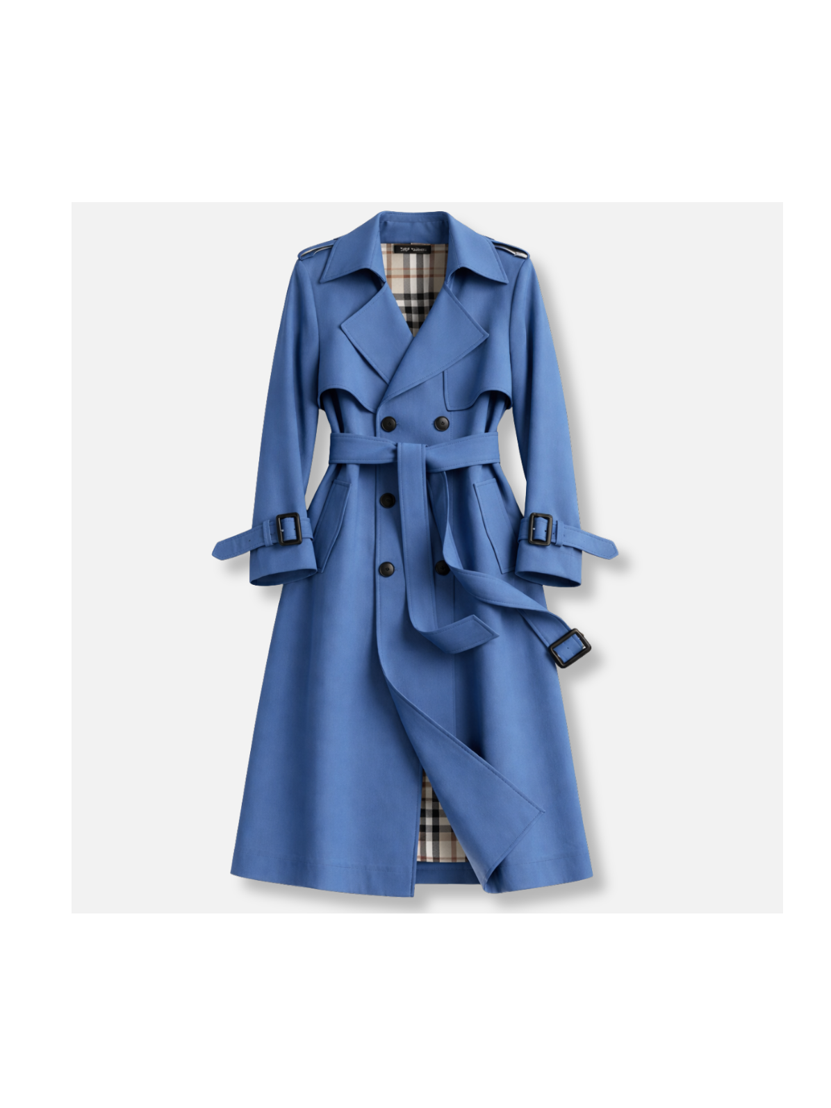 Women's Cotton Blend Trench Coat | Elegant Tailored Long Fit for Transitional Weather 6