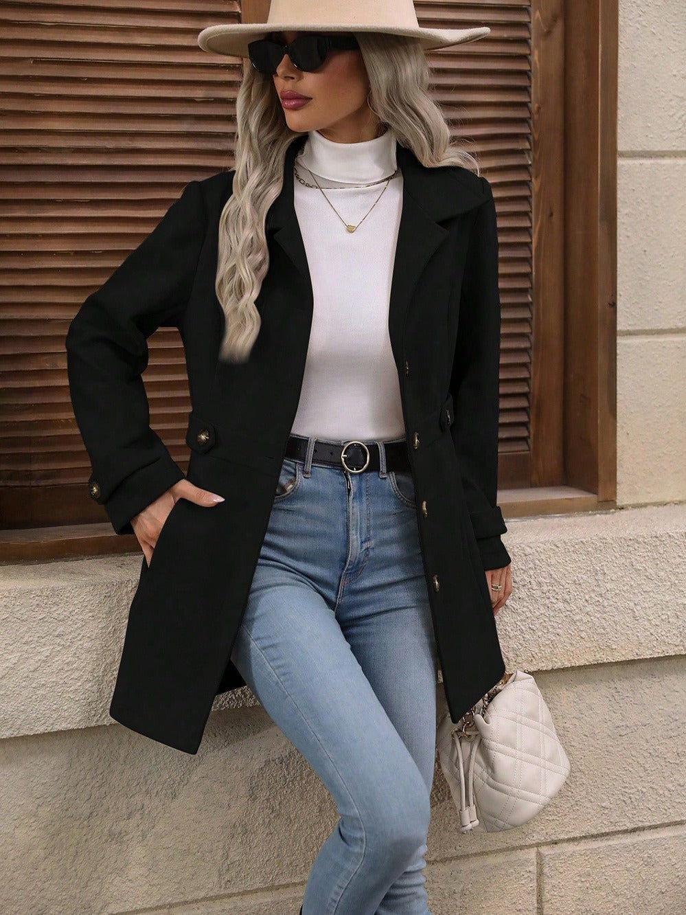 Women's Lightweight Cotton Trench Coat | Elegant Tailored Mid-Season Jacket 7