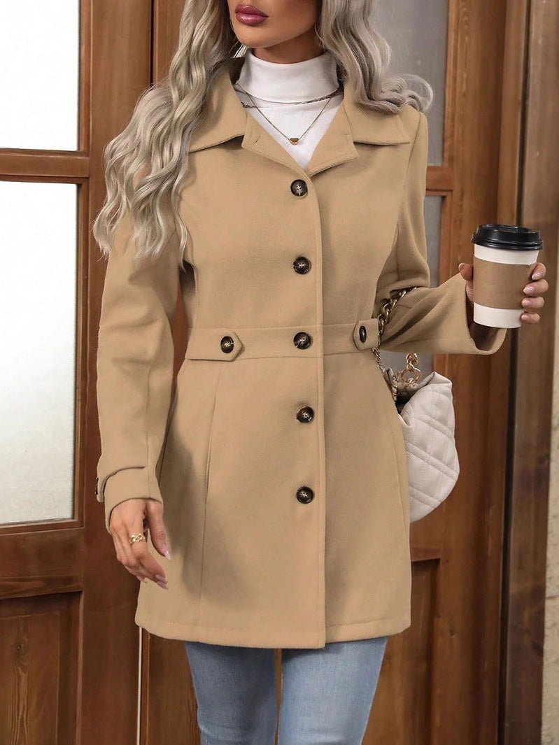Women's Lightweight Cotton Trench Coat | Elegant Tailored Mid-Season Jacket 9