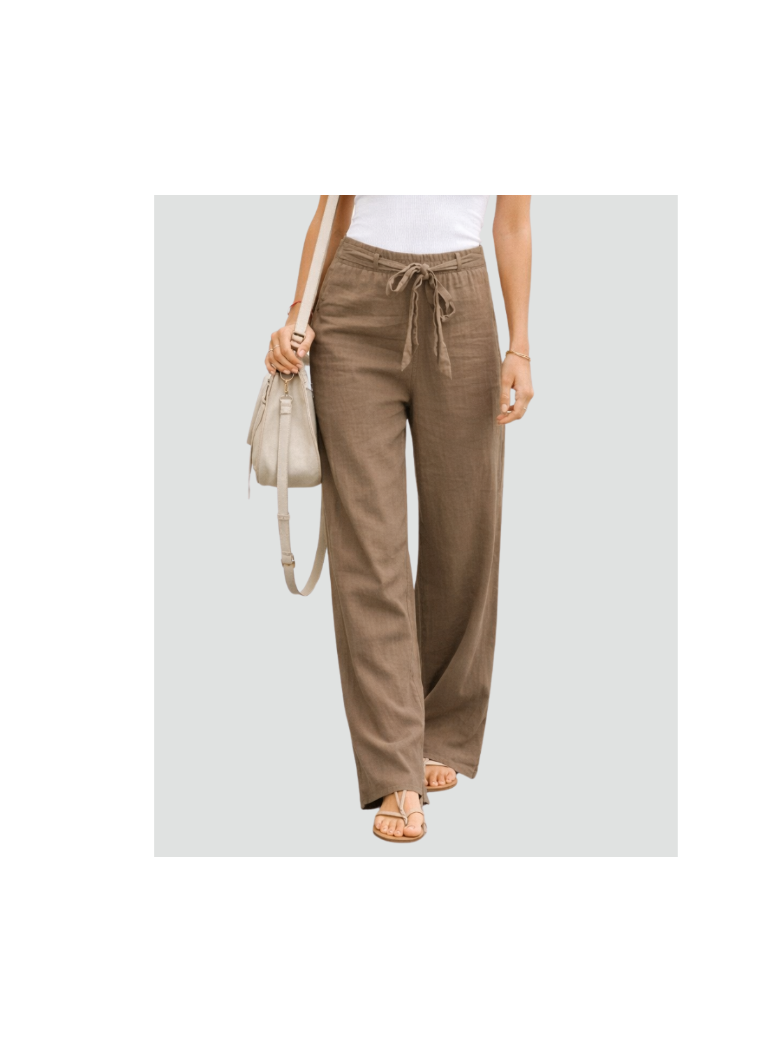 Women's Lightweight Linen Wide Leg Pants | Comfortable Summer Trousers 1