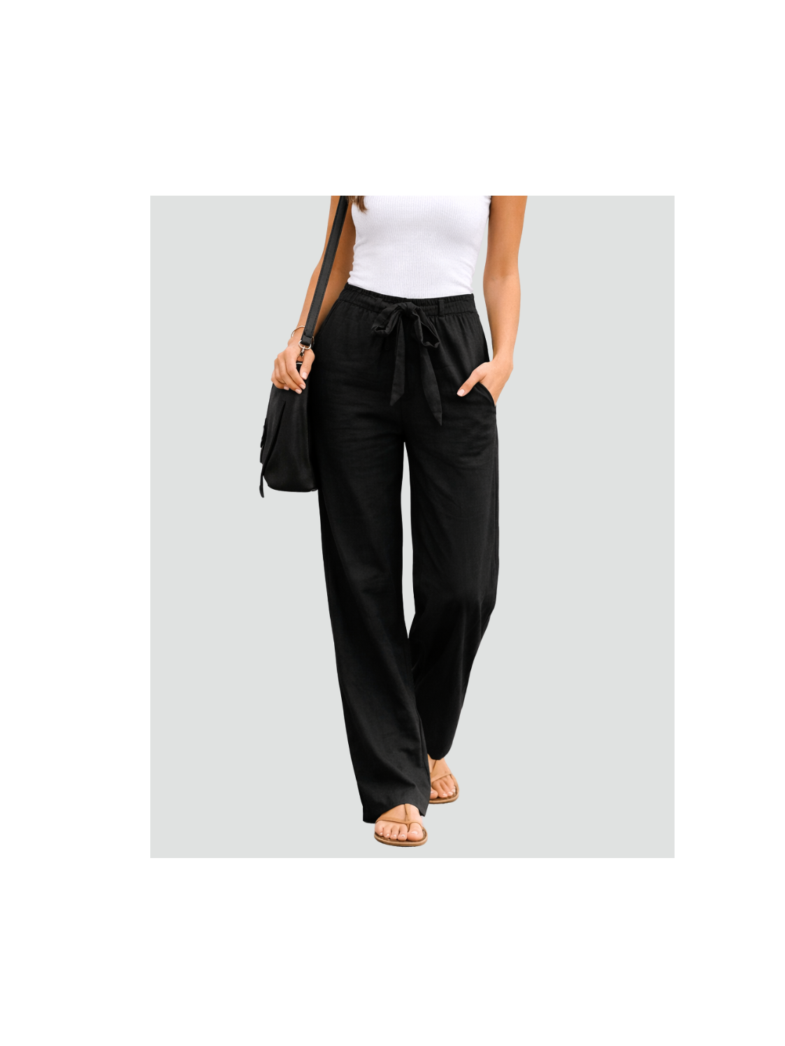 Women's Lightweight Linen Wide Leg Pants | Comfortable Summer Trousers 2