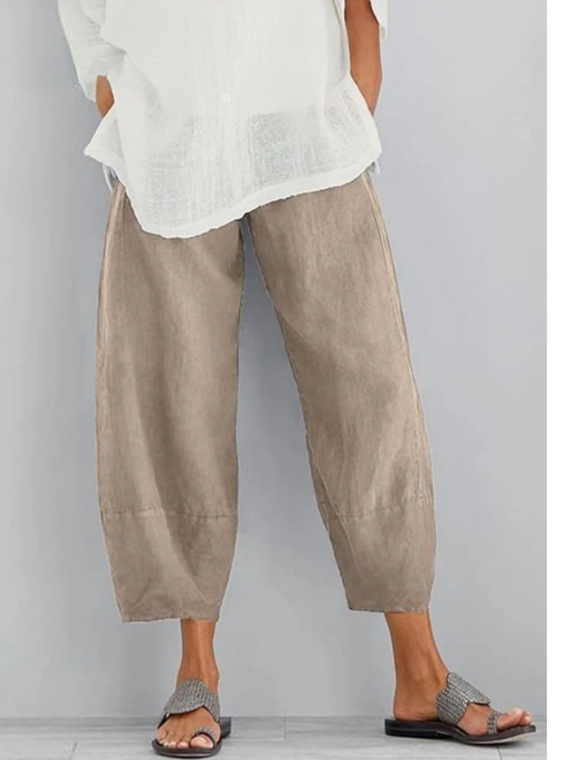 Women's Linen Wide Leg Pants | Comfortable Versatile Everyday Trousers 0