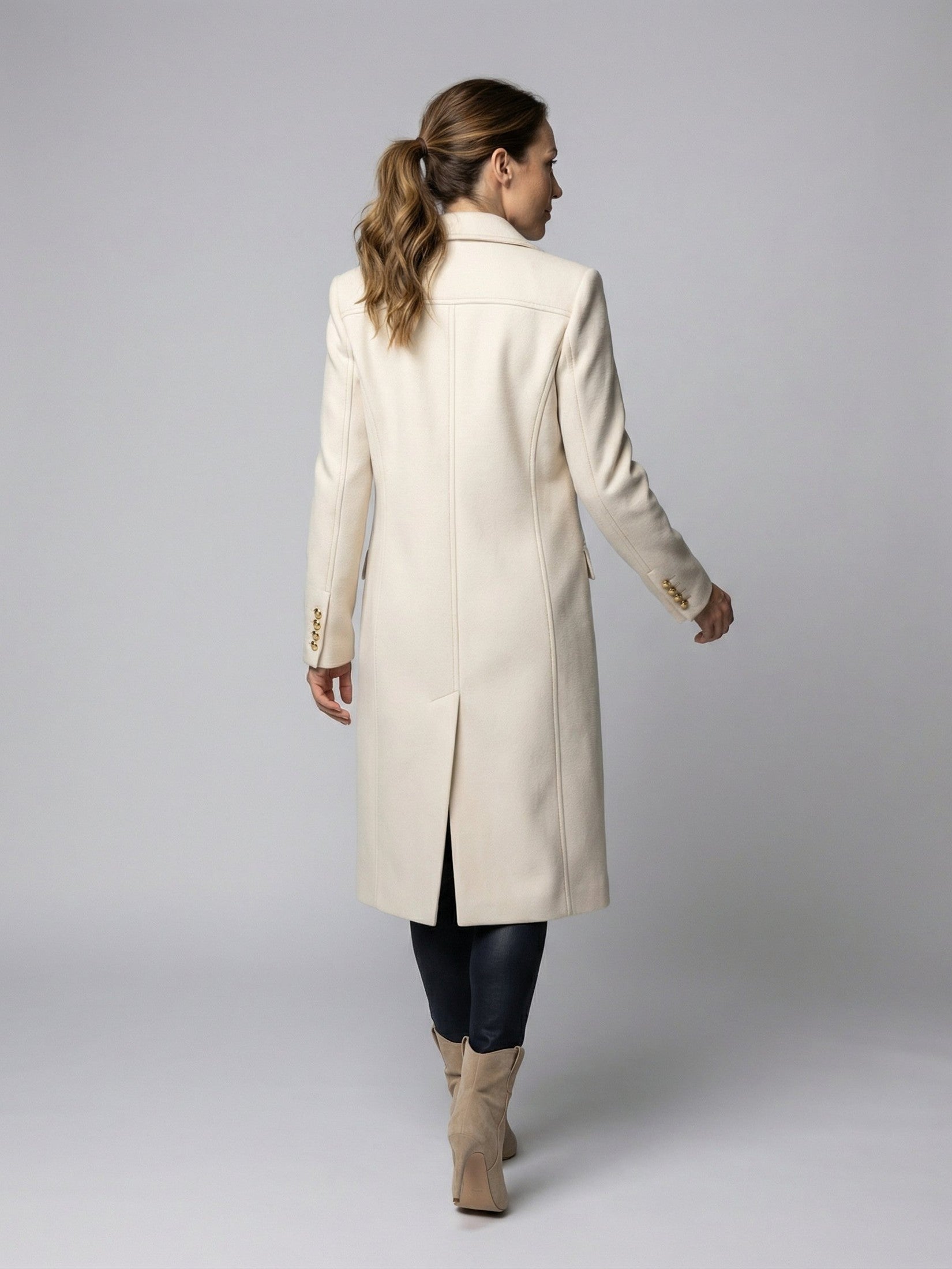 Women's Polyester Double-Breasted Jacket | Stylish Warm Winter Coat 2